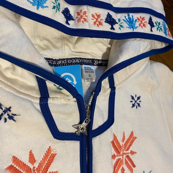 LRG XL X-Large Snowflake Leaf White Lifted Research Group Hoodie Hoody - Picture 6 of 9
